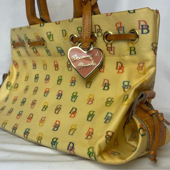 Dooney & Bourke Y2K Multicolor Logo Tote Bag - Picture 1 of 8